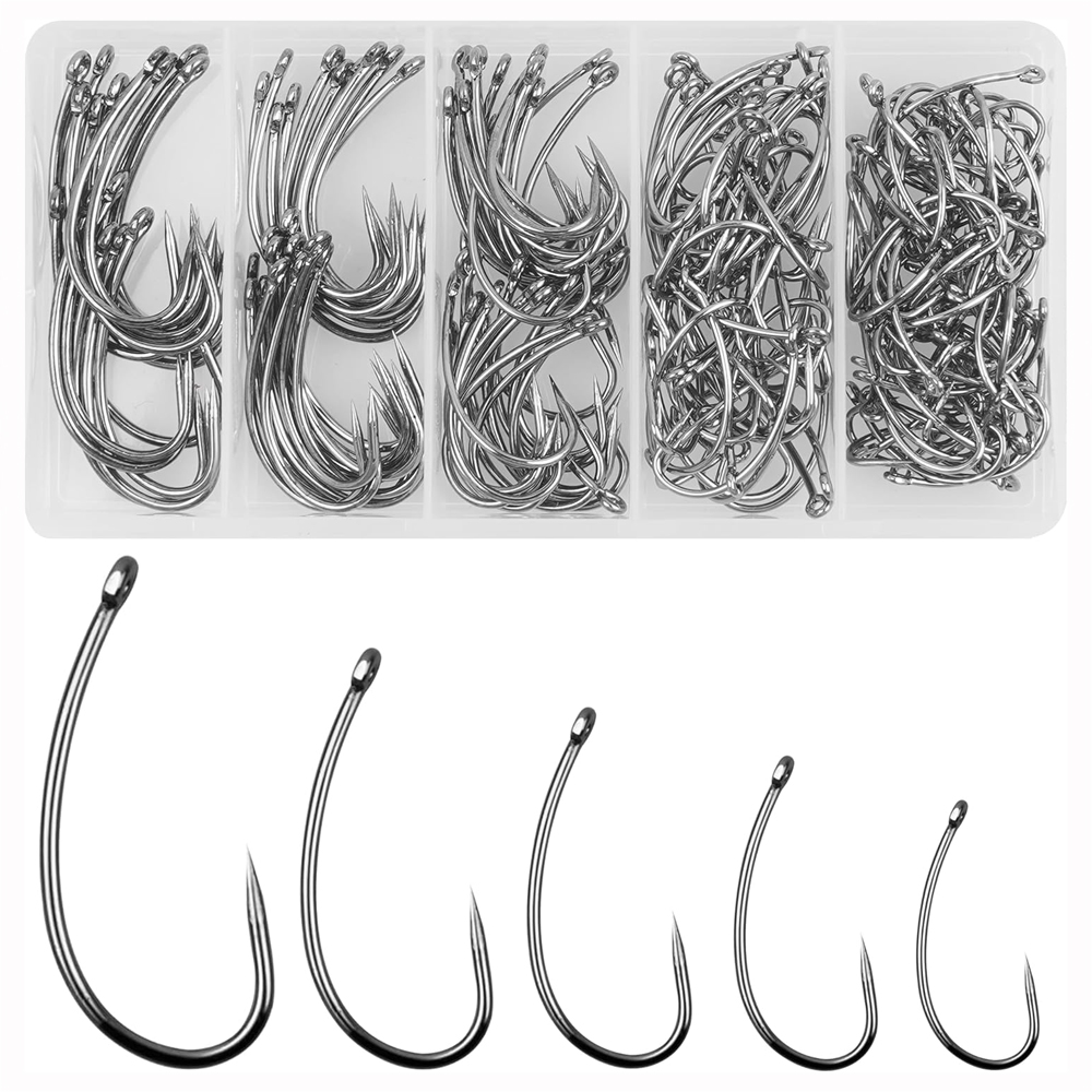 180PCS Barbless Fishing Hooks  - Fishing Hook Assortment ulasan dan harga