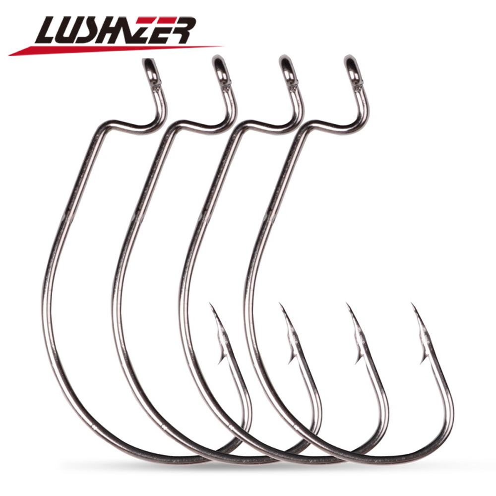 LUSHAZER 10pcs/lot Carbon Stee - Fishing Hook Assortment ulasan dan harga