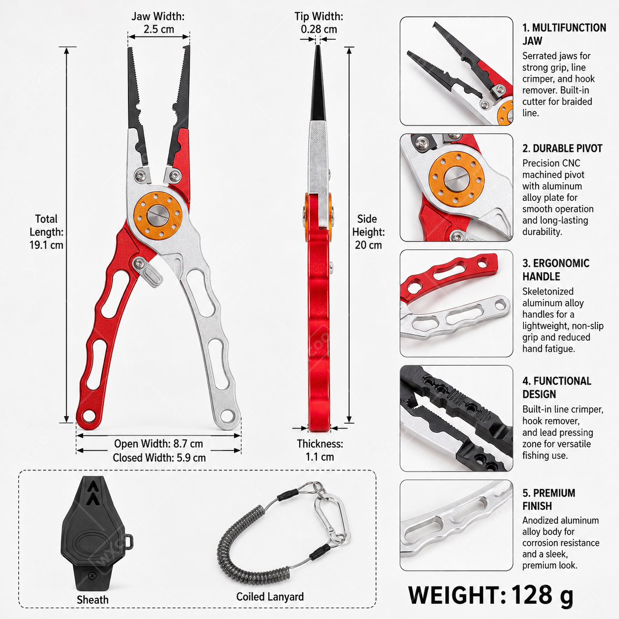 WXCOO Split Ring Pliers Hook R - Fishing Hook Remover ulasan dan harga