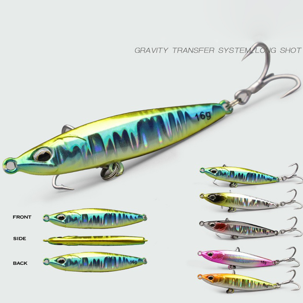 Jig Fishing Lures Metal Jiggin - Fishing Hook Treble ulasan dan harga