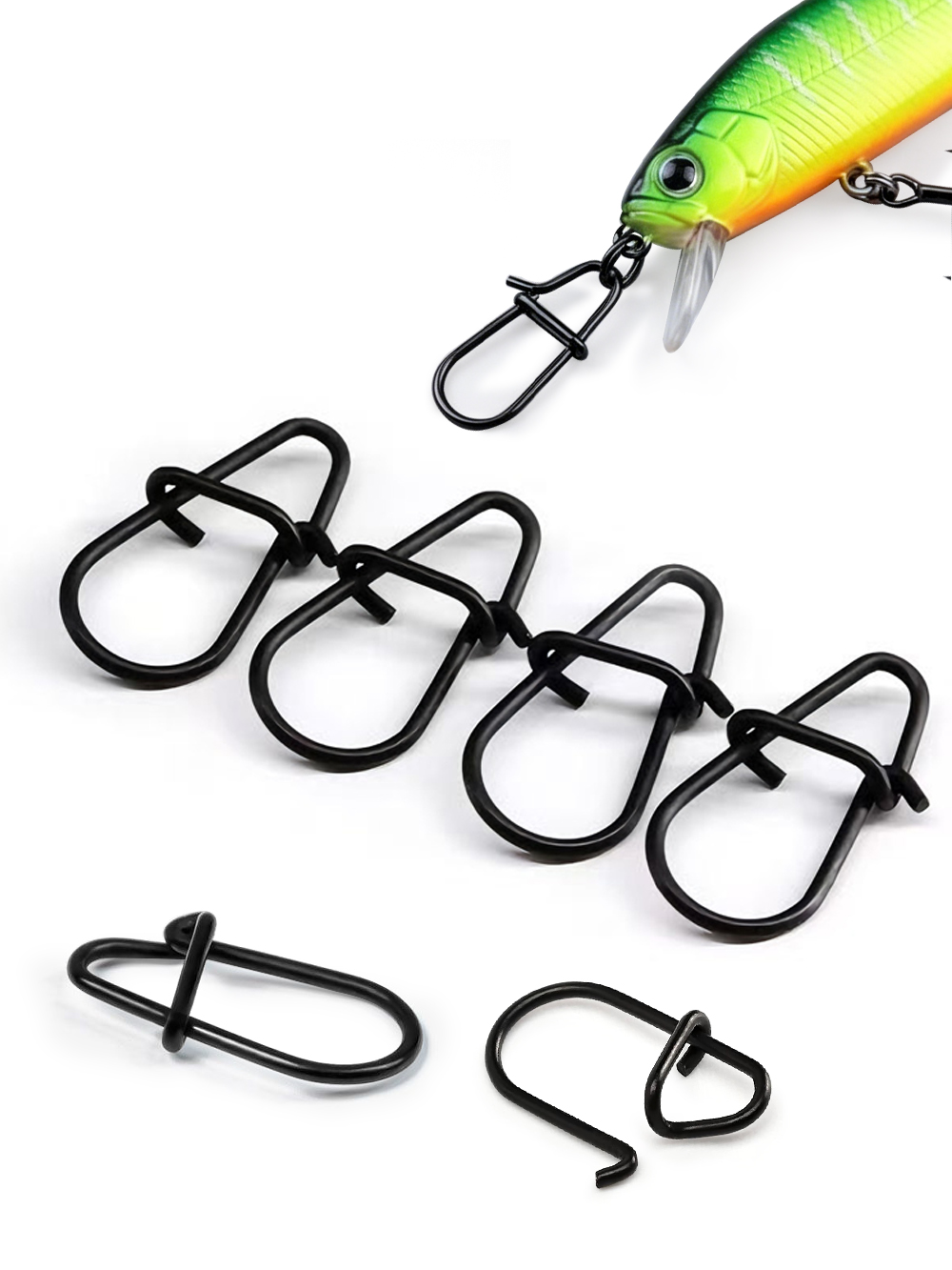 GOBAIT 100Pcs Black Stainless  - Fishing Hook Offset ulasan dan harga