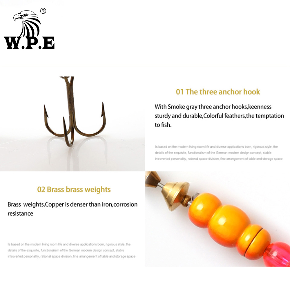 W.P.E Brand New Spinner Lure 1 - Fishing Hook Treble ulasan dan harga