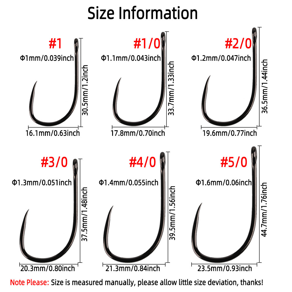 20pcs #1 1/0 2/0 3/0 4/0 5/0 S - Fishing Hook Assortment ulasan dan harga